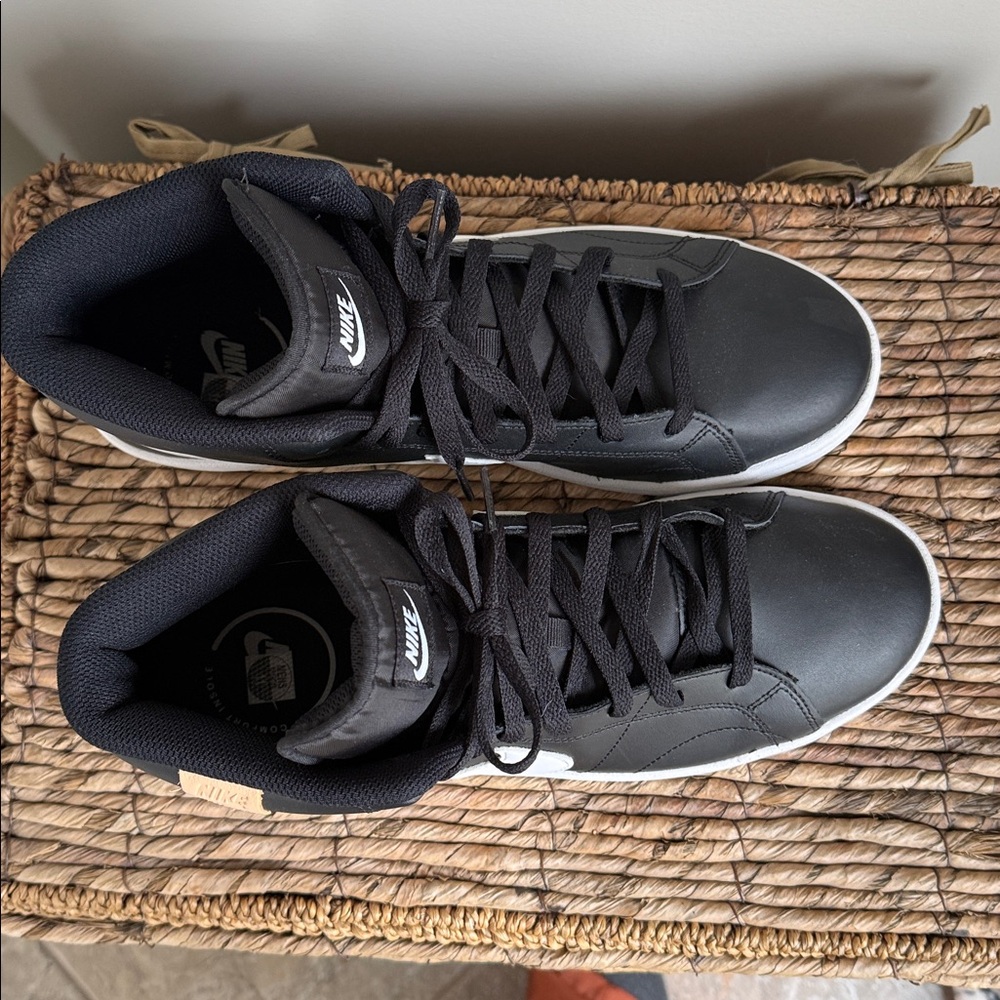Nike Court Royale 2 Mid Men's Black/White High-Top Sneakers - Picture 2 of 8